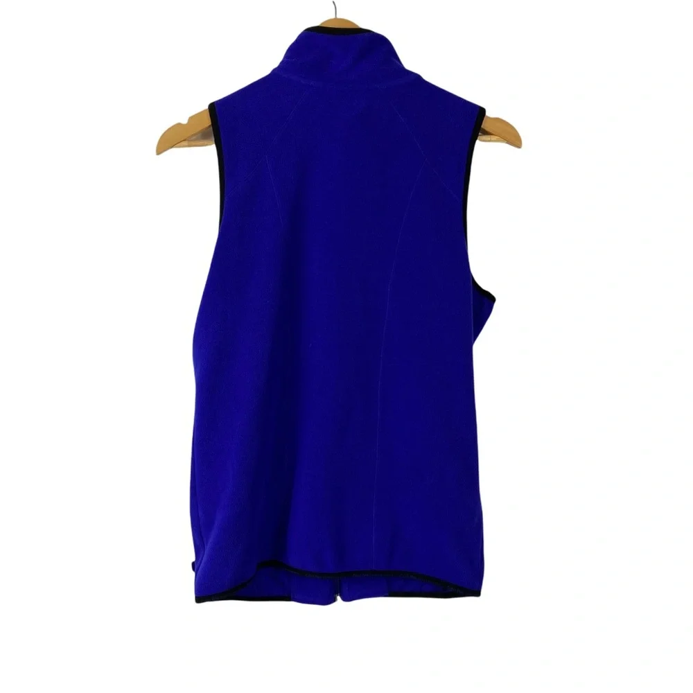 Calvin Klein Purple fleece Cute Warm vest zipped sleeveless jacket women Small - Picture 3 of 9